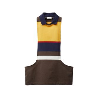 Versace Striped Cotton-jersey Tank Top