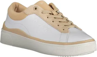 Tommy Hilfiger Leather and Polyester Colorblock Sneaker - White