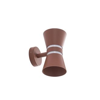 Lucande L&aacute;mpara de pared exterior de aluminio marr&oacute;n