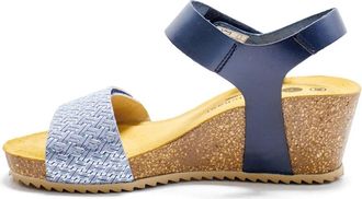Eric Michael Womens Gypsy Cork Wedge Heel Sandals In Navy