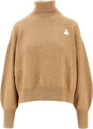 Isabel Marant Maglione a collo alto Nashas con logo - Toni neutri