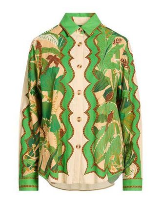 Farm Rio TROPICAL ISLA BEIGE SHIRT