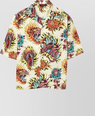 LU’U DAN oversized shirt featuring tattoo print