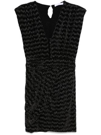 Iro Lukani mini dress - women - Elastane/Polyamide/Viscose/Metallic Fibre/Polyamide - 38 - Black