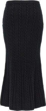 Alessandra Rich Womens Black Wool Mini Skirt