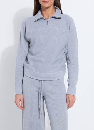 Lyss&eacute; Viola Knit Lounge Sweatshirt In Grey