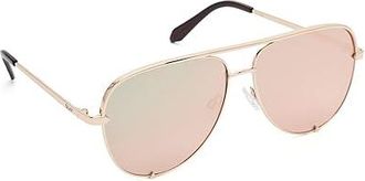 Quay High Key Fashion Sunglasses Gold/Gold, Metal Frames/Polycarbonate