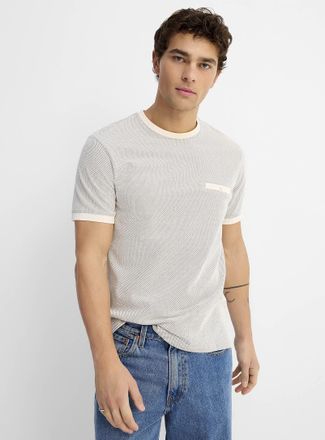 Le 31 Mens Embossed honeycomb T-shirt Standard fit