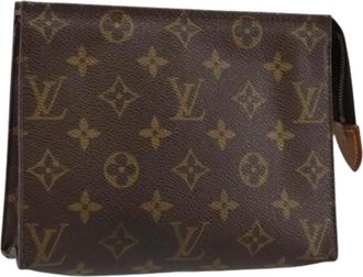 Louis Vuitton Pre-owned Canvas Pouch - Dames - Vintage Clutch - Bruin - ONE Size - Vintage
