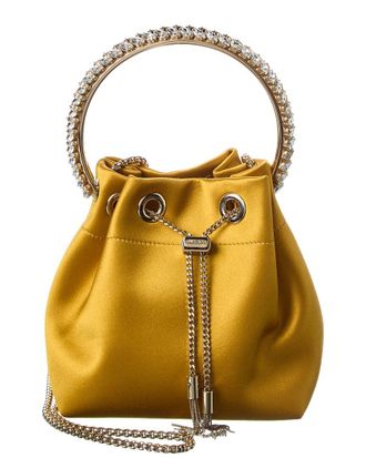 Jimmy Choo London Bon Bon Satin Bucket Bag