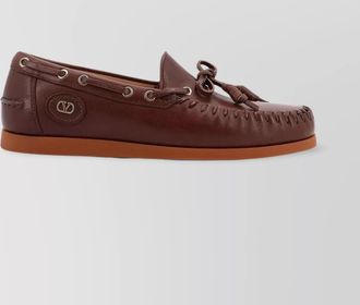 Valentino Garavani leather boat loafers
