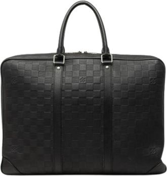Louis Vuitton Pre-owned Business Bag - Heren - Vintage Handtas - Zwart - ONE Size - Leer - Vintage