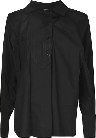 Patou Zwarte Shirt - Dames - Blouses - Zwart - S - Overhemden