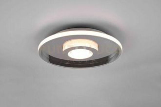 Trio Ascari H2O plafoniera led 35W 4100lm, 3000K cromo con dimmerazione con interruttore IP44 D.40CM