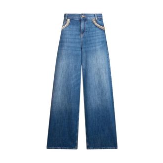 Liu Jo Wide Jeans, female, Blue, Size: W30 Wide Jeans