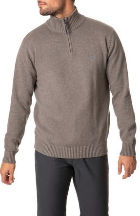 Rodd & Gunn Merrick Bay Quarter Zip Sweater in Almond at Nordstrom, Size Small