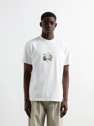 Edmmond Studios Avant Garde Printed T-Shirt in Plain White at Nordstrom, Size Xx-Large