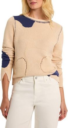 Nic+Zoe Placed Pebble Mix Stitch Sweater in Neutral Multi at Nordstrom, Size X-Large