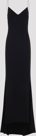 Tom Ford Crystal Chain Embroidery Satin Dress