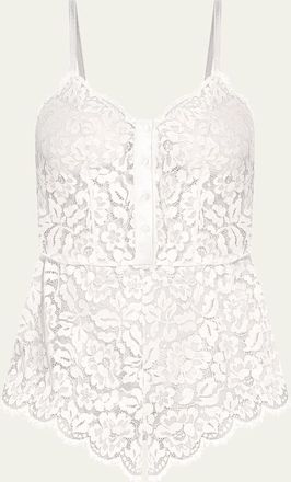 Cosabella Magnolia Semisheer Lace Teddy Romper