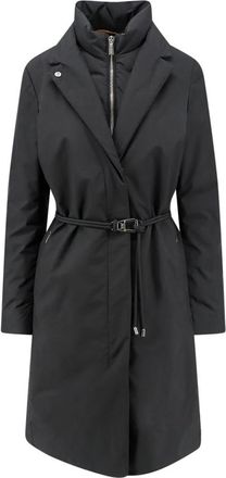 Moorer Belted Coats - Dames - Jas met riem - Zwart - XS - Jassen