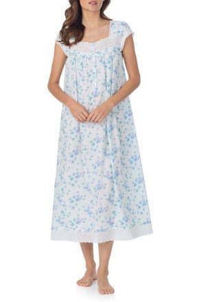 Eileen West Cotton Ballet Nightgown in White/Floral at Nordstrom, Size X-Large