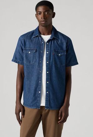 Levi's Camisa Western Classic de fit est&aacute;ndar - Hombre - L - Azul / Laurel Dark Wash