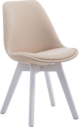 Clp Silla De Comedor Borneo V2 En Tela Crema Blanco