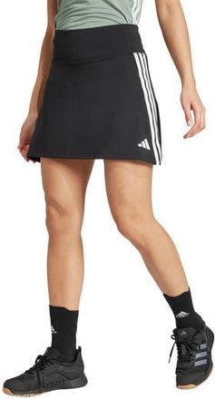 adidas 3-Stripe Skort in Black/White at Nordstrom Rack, Size X-Small