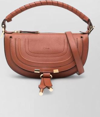 Chlo&eacute; curved shoulder bag gold tone hardware
