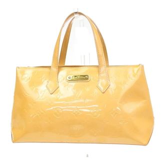 Louis Vuitton Wilshire Monogram Vernis Beige Patent_Leather Handbag (Pre-Owned)