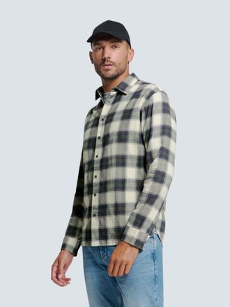 No Excess Karohemd NO EXCESS, Damen, Gr. XXL, N-Gr, grau (dunkelgrau), Obermaterial: 52% Viskose, 48% Baumwolle, kariert, regular fit taillenbedeckt, ohne Aussc