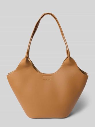 Seidenfelt Manufaktur Shopper in Leder-Optik Modell Nelma Tulip in Camel, Gr&ouml;&szlig;e 1