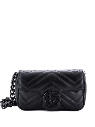 Gucci GG Marmont Flap Matelasse Leather belt bag - Nero