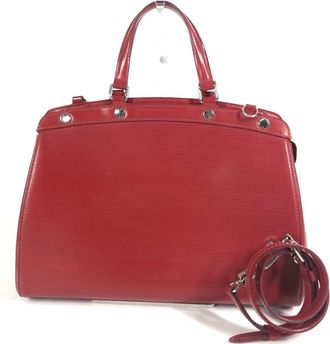 Louis Vuitton Carmine Red Color Epi Leather Handbag Shoulder Bag Tote Bag (Pre-Owned)