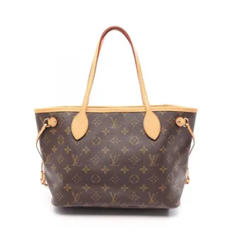 Louis Vuitton Brown Pvc Coated Canvas Leather Handbag Tote Bag (Pre-Owned)