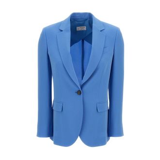 Alberto Biani Blazers, female, Blue, Size: XS Giacca monopetto avvitata