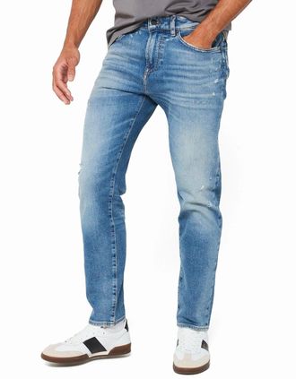 HUGO BOSS Mens Boss Troy Selvedge Rip & Repair Jeans - Blue - Size: 30/34