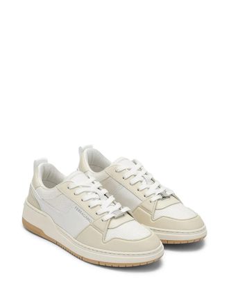 Ferragamo Panelled Leather Sneaker - White