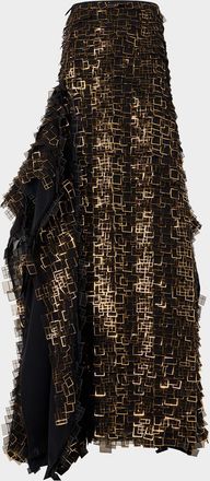 Akris Geometric Lattice Maxi Skirt