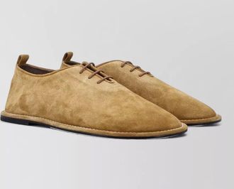 Ami suede lace up shoes round toe loafers