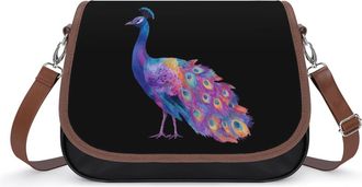 Generic Colored Peacock Fashion Womens Crossbody Bags Novelty Handbag Shoulder Bag Purse