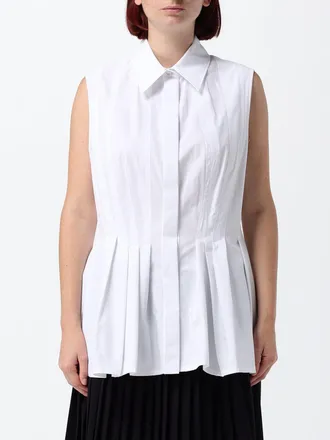 Sportmax Sleeveless Pleated Cotton Shirt