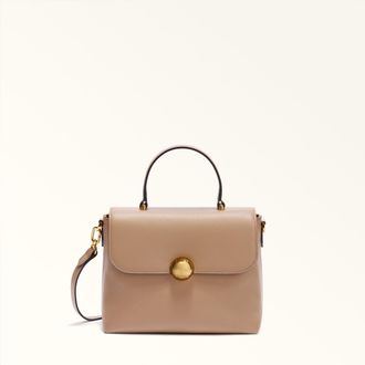 Furla Moonlight Borsa A Mano S Toffee Pelle Di Vitello Notte Donna