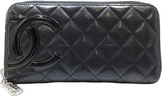 Chanel Black Cambon Ligne Long Wallet (Bi-Fold) (Pre-Owned)