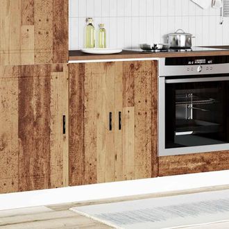 Berkfield Home Kitchen Base Cabinet&not;Porto Old Wood Engineered Wood in Brown