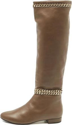 Le Silla Stivali con catena - Marrone
