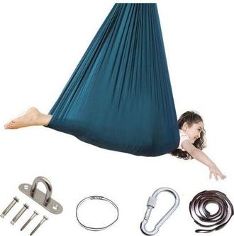 OEM Columpio Terap&eacute;utico Sensorial Infantil, Hamaca De Interior/exterior De 360&deg;, Terapia De Columpio El&aacute;stico, Silla Colgante Para Abrazar (azul Cielo)