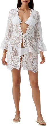 Melissa Odabash Naia Knit Cover-Up in White at Nordstrom, Size X-Small