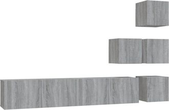 vidaXL Vidaxl - Mueble De Pared Para Tv Madera Contrachapada Gris Sonoma